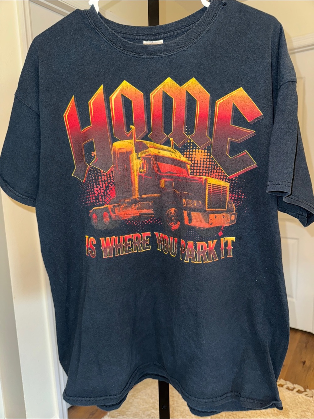 Trucker Home Is Where You Park It T-Shirt - Size XL